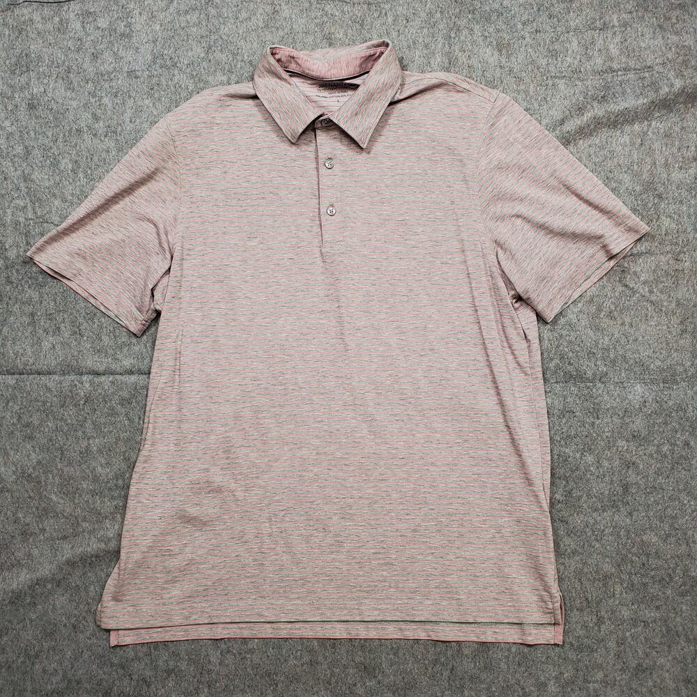 Vineyard‎ Vines Shirt Mens Large Polo Jim Nantz Performance Knit Striped Golf